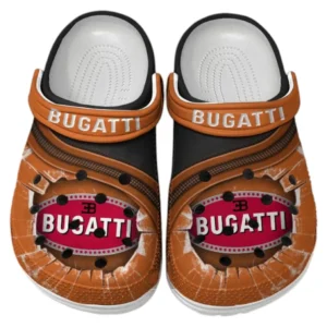 Bugatti Crocs Clogs Männer Frauen, Geschenk für Bugatti Fan CAR188032025175 - Orange