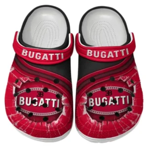 Bugatti Crocs Clogs Männer Frauen, Geschenk für Bugatti Fan CAR188032025175 - Rot