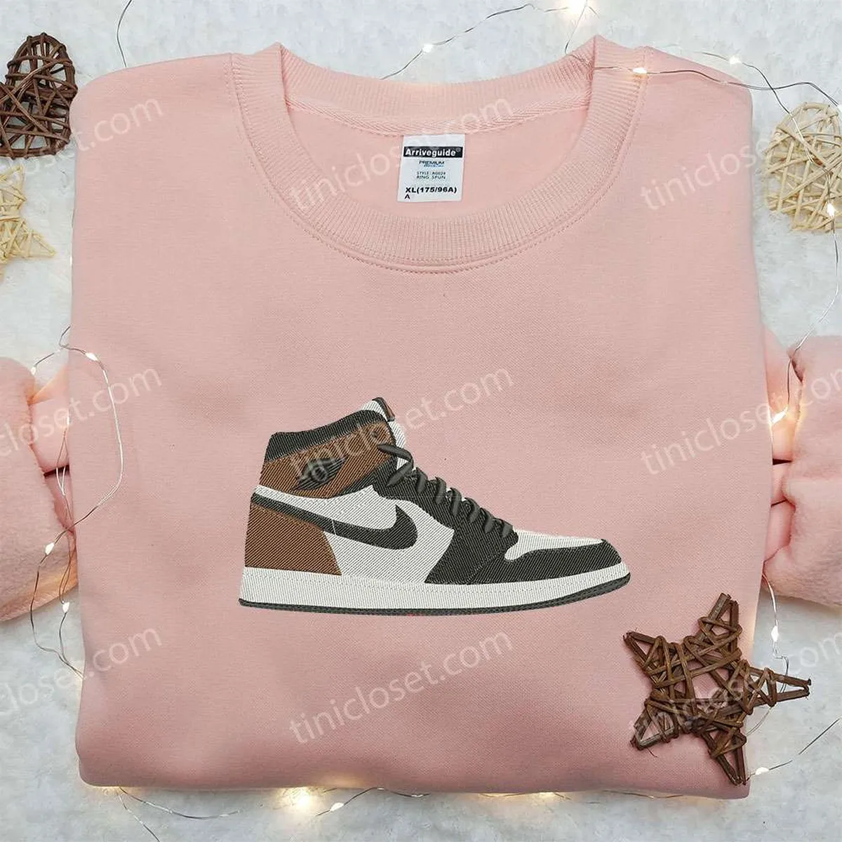 air jordan x nike swoosh embroidered hoodie nike inspired embroidered shirt best gift for family itnbw