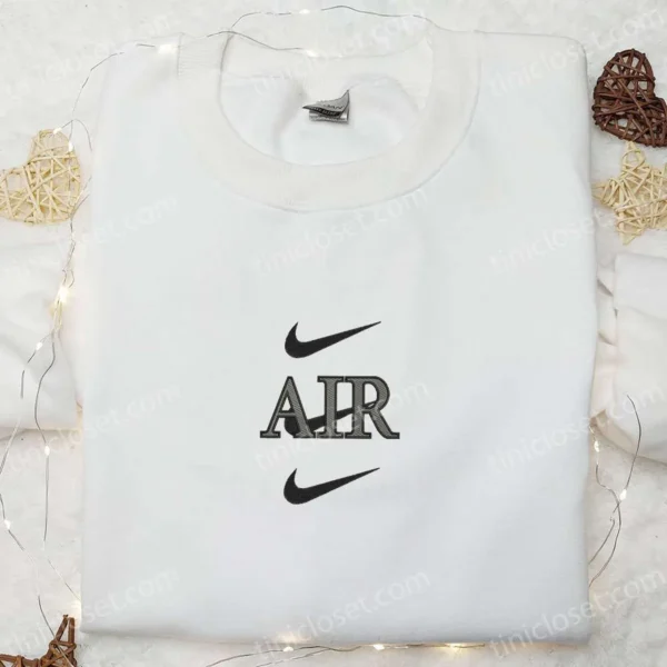 air x nike swoosh embroidered shirt nike inspired embroidered hoodie best gifts for family aocnk