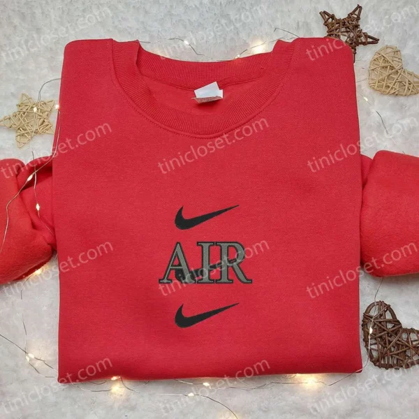 air x nike swoosh embroidered shirt nike inspired embroidered hoodie best gifts for family wdqr6