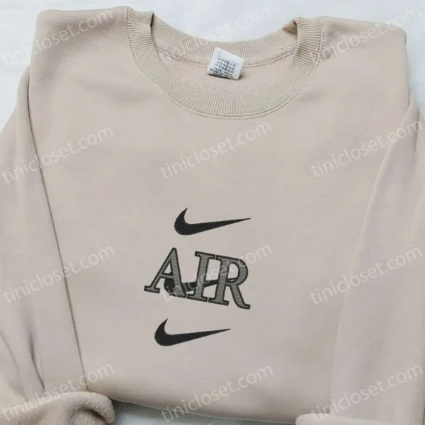 air x nike swoosh embroidered shirt nike inspired embroidered hoodie best gifts for family ycmlt