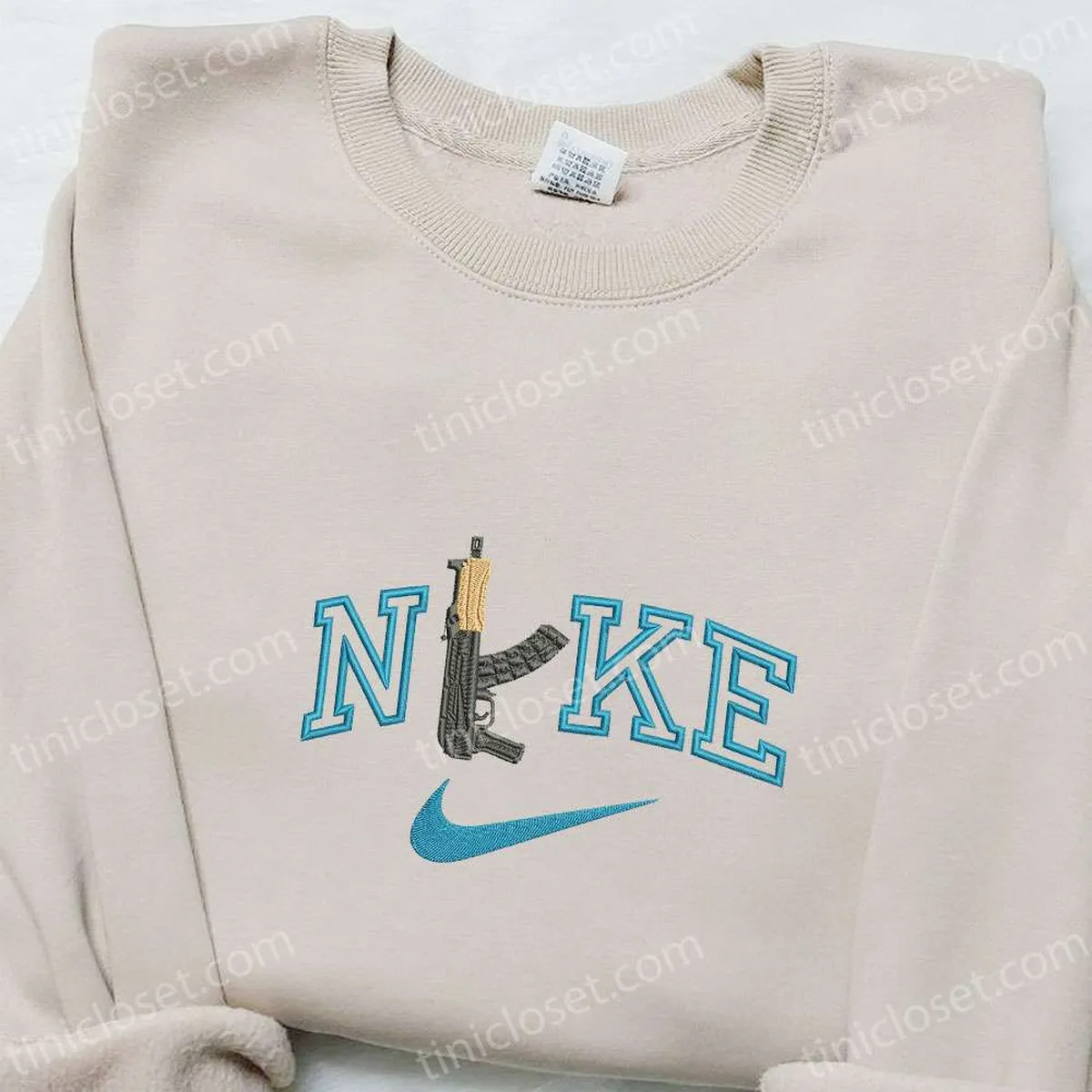 ak47 gun x nike embroidered shirt nike inpsired embroidered hoodie best gift ideas