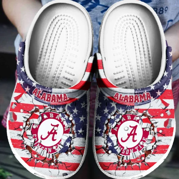 alabama america flag 4th of july crocs crocband clogs inprg
