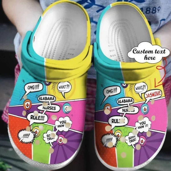 alabama rules love nurse personalized crocs clog