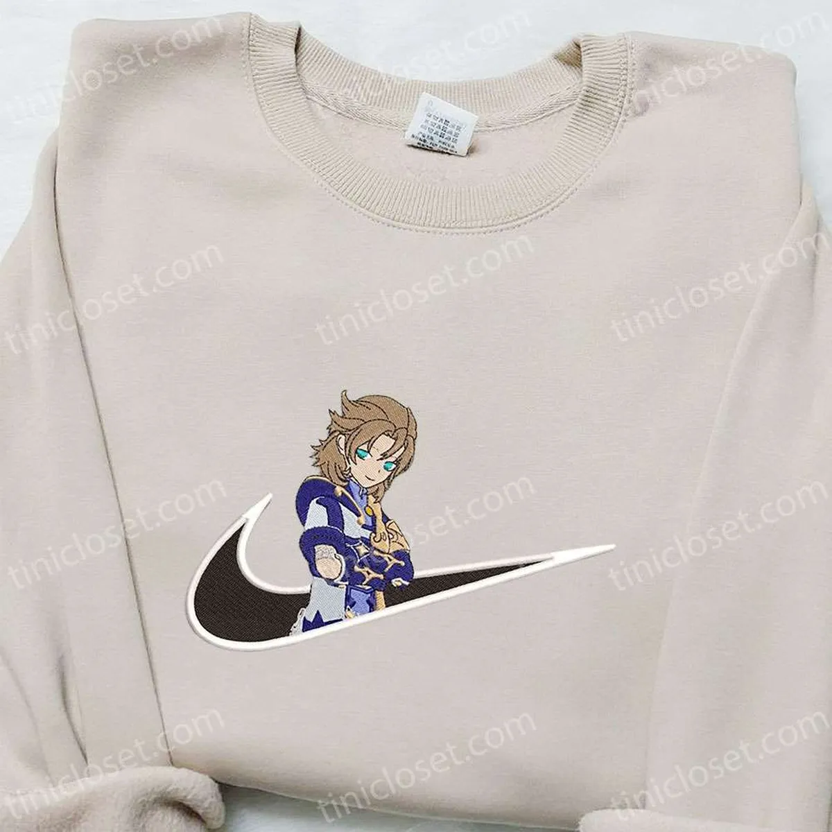 albedo x swoosh anime embroidered hoodie cool anime clothing best gift ideas for family yjgyn