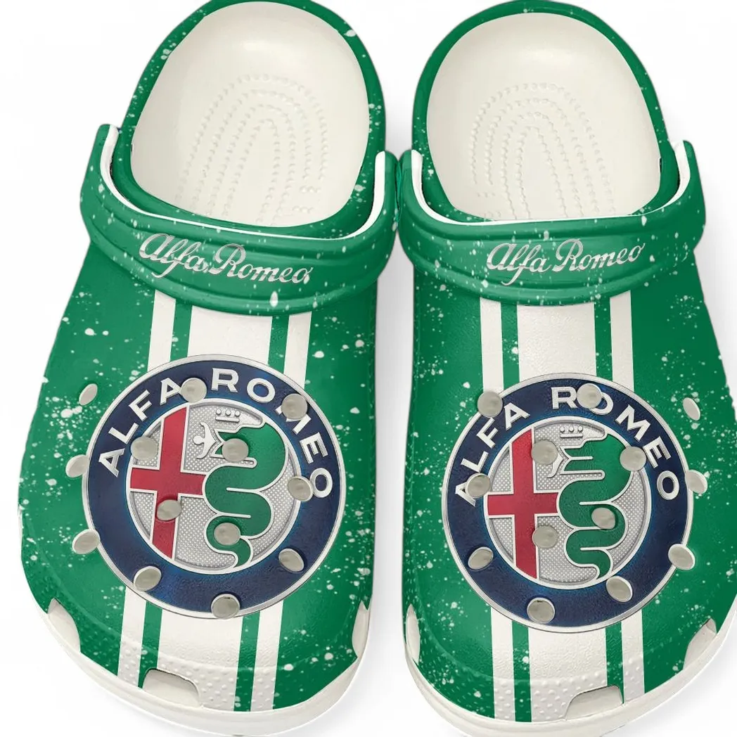 alfa romeo crocs gift for alfa romeo lovers gift for him husband boyfriend car62022025033 white 3oe4m