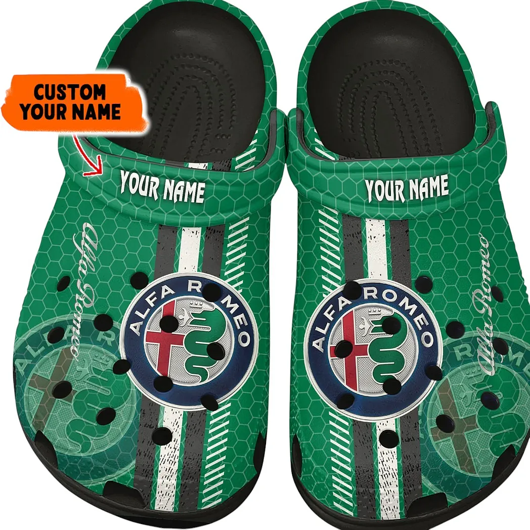 alfa romeo crocs shoes gift for alfa romeo lovers birthday gift for husband boyfriend car82022025557 black p3lze