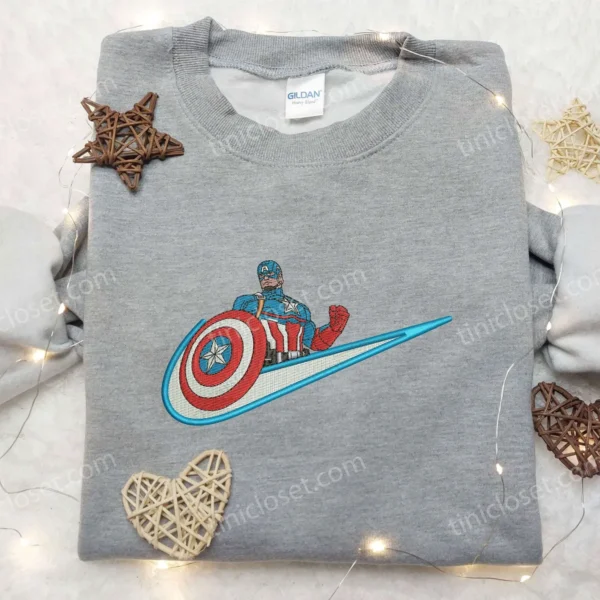 america captain x nike embroidered shirt nike embroidered shirt marvel movie embroidered shirt 9tmct