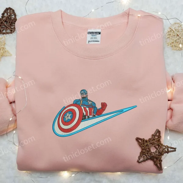 america captain x nike embroidered shirt nike embroidered shirt marvel movie embroidered shirt ogndz