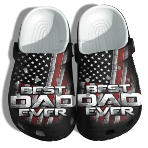 america flag best dad ever vintage croc 3rtlg