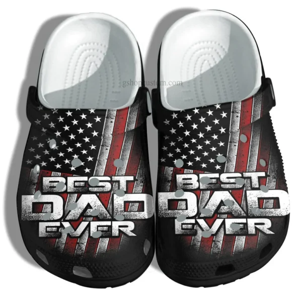 america flag best dad ever vintage croc 3rtlg
