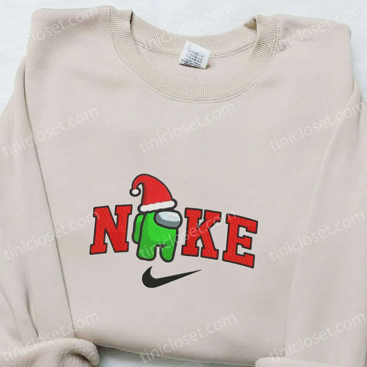 among us christmas hat x nike embroidered sweatshirt game christmas embroidered shirt best christmas gift ideas 9veyy