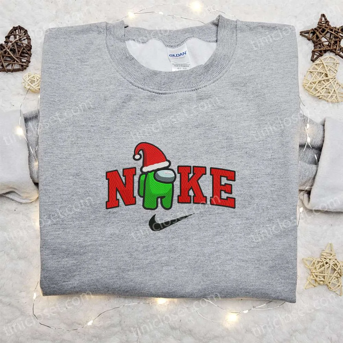 among us christmas hat x nike embroidered sweatshirt game christmas embroidered shirt best christmas gift ideas tdd8s