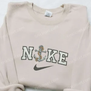 anchor x nike embroidered shirt nike inspired embroidered shirt best gift for family funj9