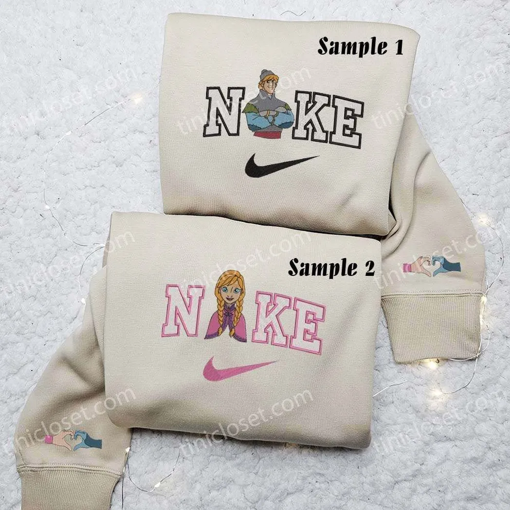 anna und kristoff x nike besticken hemd besticken sweatshirt modischer stil fr paare awtw5