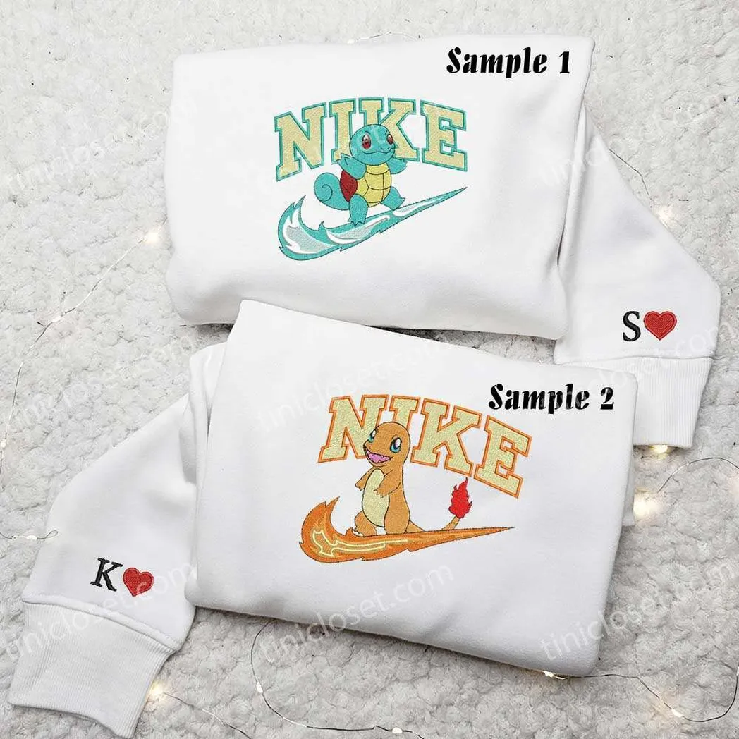 ash und pikachu pokemon x nike tshirts besticken besticken sweatshirt modischer stil fr paare