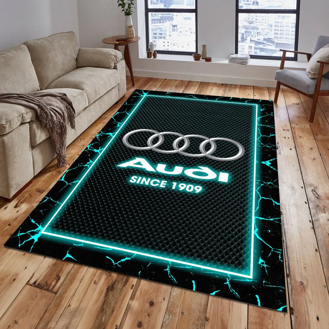 audi rug gift for audi lovers gift for him husband boyfriend car5202192502 cyan l5yf7