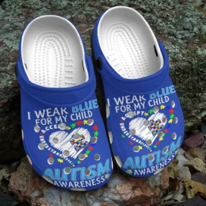 autism awareness crocs i wear blue for my child crocband clog xw1hg