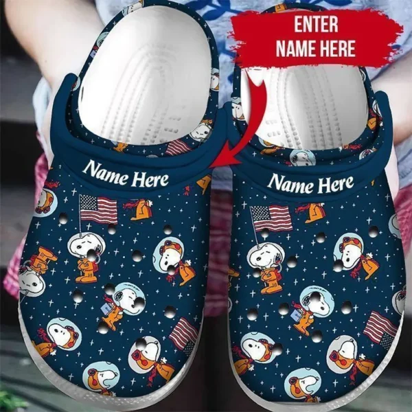 autism awareness snoopy custom name crocs clog sfuoe