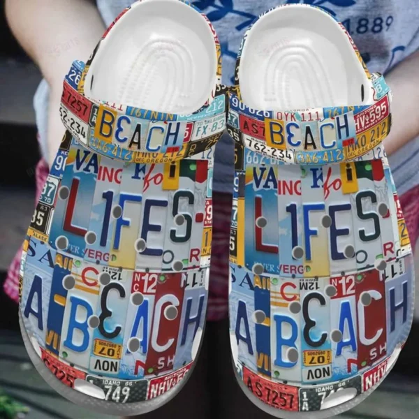 beach white sole life is a beach crocs personalized crocs classic clogs pj6p6