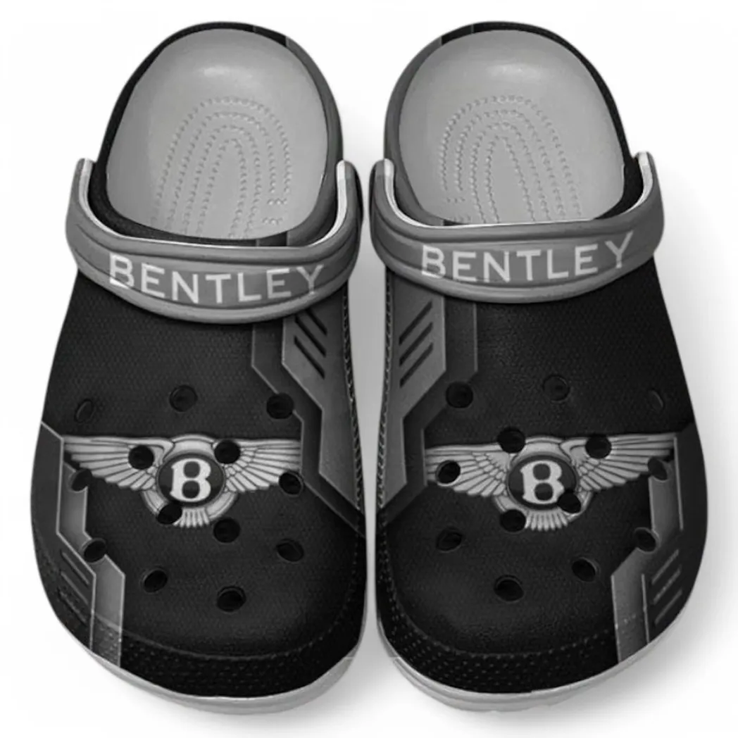 Bentley Crocs Clogs Männer Frauen, Geschenk für Bentley Fan CAR185031525247 - Grau