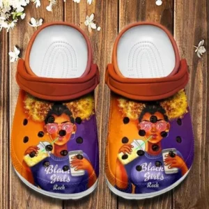 black girl rock drinking milk tea crocs 8mjjl