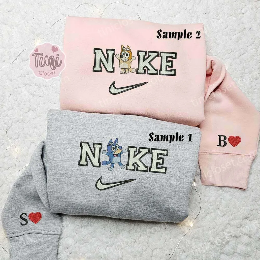 bluey and bingo batman und robin dc superhero x nike besticken hemd besticken sweatshirt modischer stil fr paare dlwfd