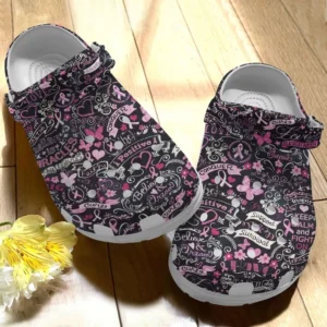 breast cancer awareness faith believe conquer crocs crocband clog jmbv7