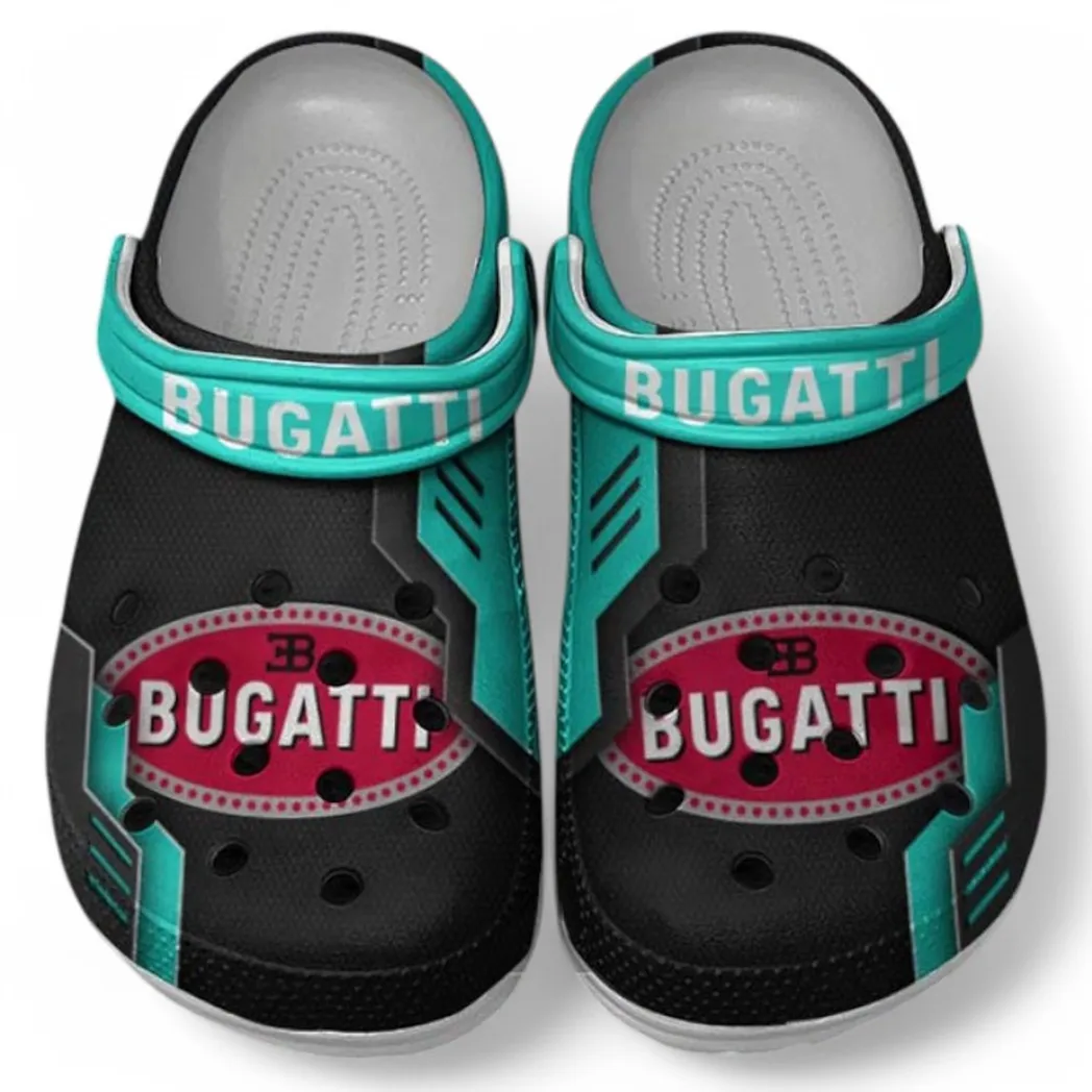 Bugatti Crocs Clogs Männer Frauen, Geschenk für Bugatti Fan CAR185031525284 - Cyan