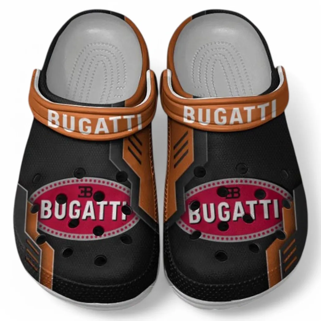 Bugatti Crocs Clogs Männer Frauen, Geschenk für Bugatti Fan CAR185031525284 - Orange