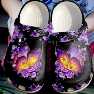 butterfly beautiful crocs classic clogs rzaqd