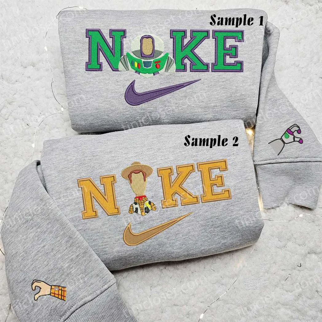 buzz lightyear und jessie toy story disney figuren x nike besticken hemd besticken sweatshirt modischer stil fr paare i79dq