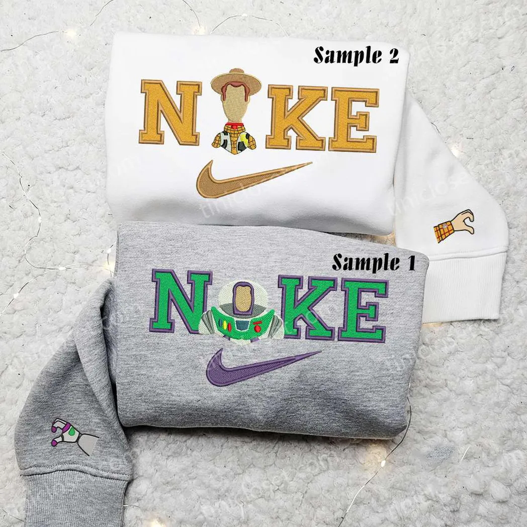 buzz lightyear und jessie toy story disney figuren x nike besticken hemd besticken sweatshirt modischer stil fr paare jvldy