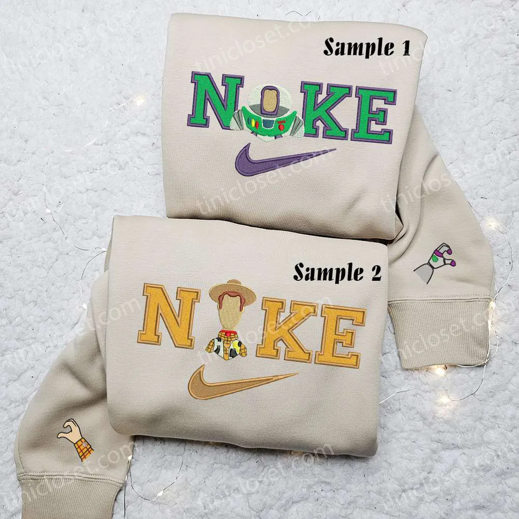 buzz lightyear und jessie toy story disney figuren x nike besticken hemd besticken sweatshirt modischer stil fr paare ujzzo