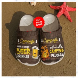 camping beer and campfire crocs clog xbhlc