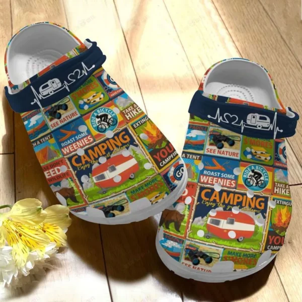 camping white sole camping is my job crocs personalized crocs classic clogs kvjcj