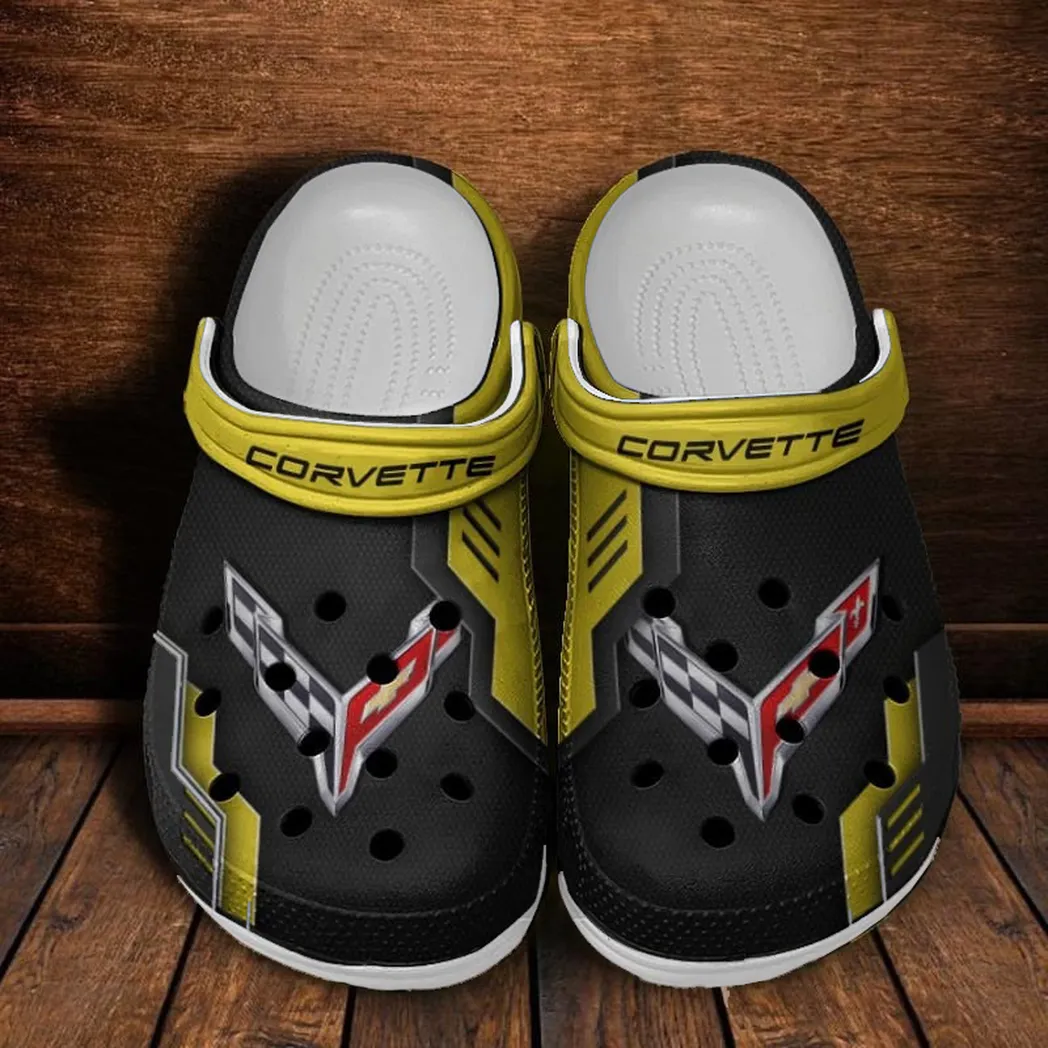 chevrolet corvette crocs clogs mnner frauen geschenk fr chevrolet corvette fan car185031525246 gelb