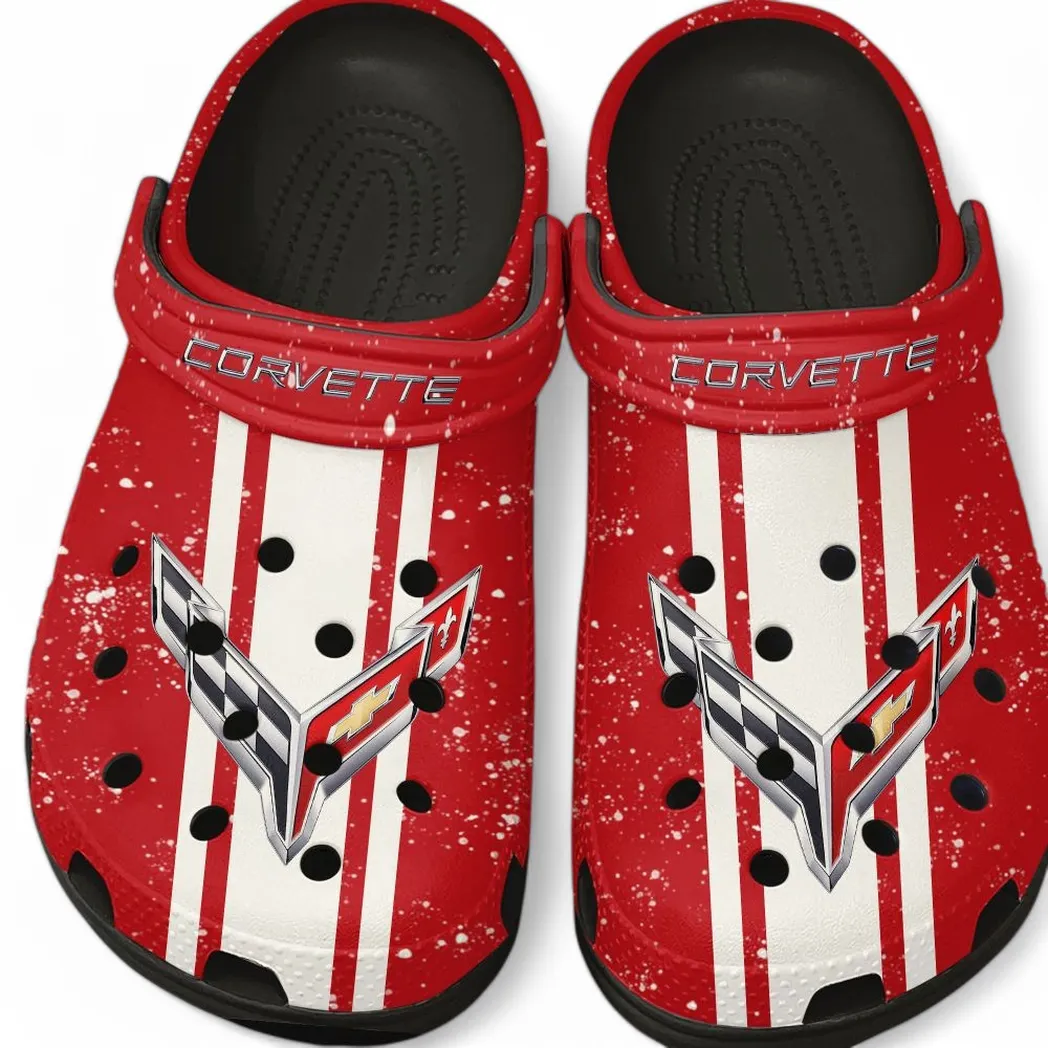 chevrolet corvette crocs gift for chevrolet corvette lovers gift for him husband boyfriend car62022025015 black