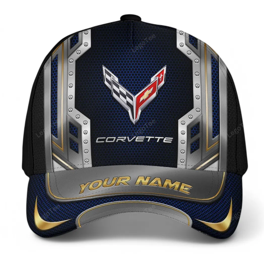 chevrolet corvette kappe basecap mit allover druck fr chevrolet corvette fans car99031025150 blau ncmya