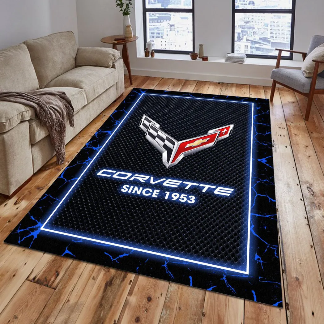 chevrolet corvette rug gift for chevrolet corvette lovers gift for him husband boyfriend car5202192511 blue ffcyj