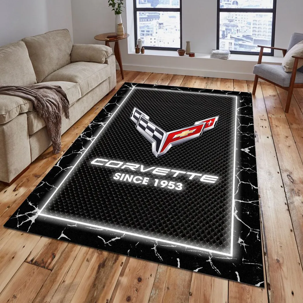 chevrolet corvette rug gift for chevrolet corvette lovers gift for him husband boyfriend car5202192511 grey 451my