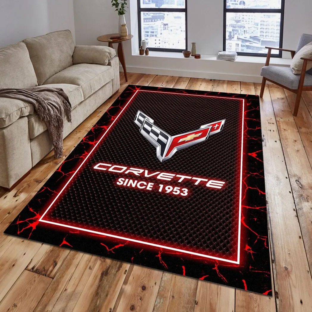 chevrolet corvette rug gift for chevrolet corvette lovers gift for him husband boyfriend car5202192511 red cpi6j