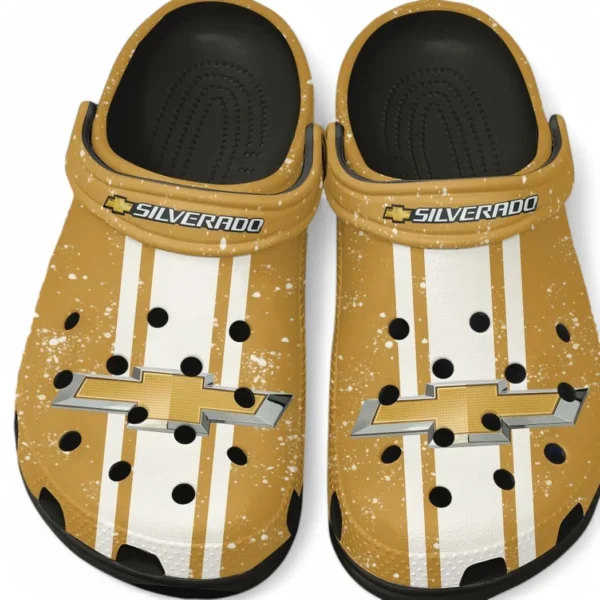 chevrolet silverado crocs gift for chevrolet silverado lovers gift for him husband boyfriend car62022025009 black ok9te