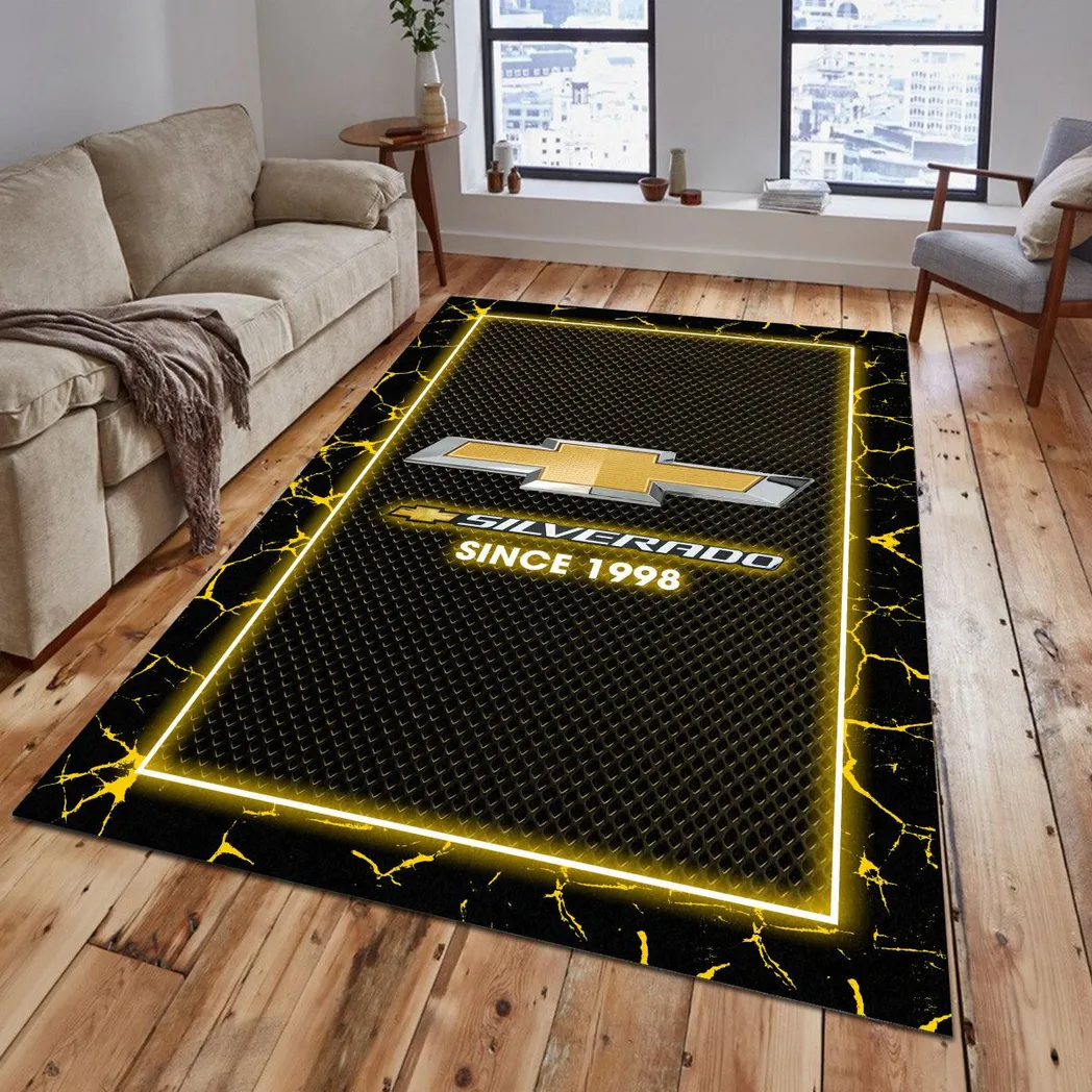 chevrolet silverado rug gift for chevrolet silverado lovers gift for him husband boyfriend car5202192512 yellow aleeb