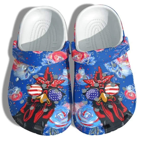 chicken flower america flag qo8hk