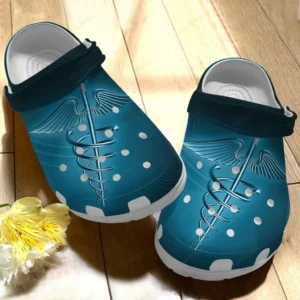 cna white sole blue caduceus crocs personalized crocs classic clogs a4k8z