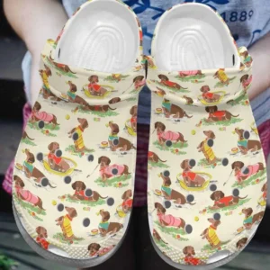 colorful dachshunds crocs classic clogs yadkc