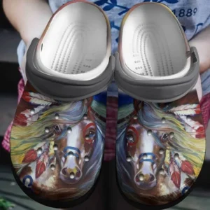 colorful horse crocs 1g9rj