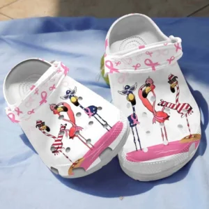 cool flamingo breast cancer awareness clogs crocs okh6c